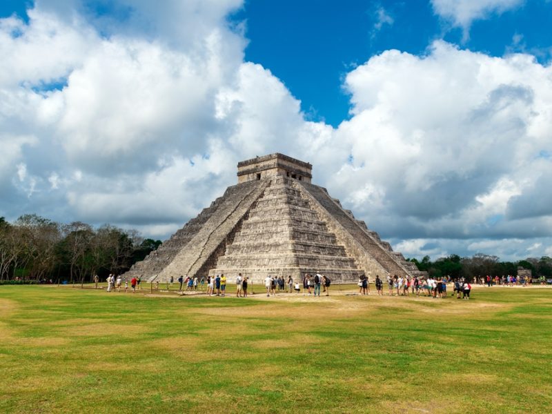 Chichen,Itza,,Mexico,-,March,18,,2023:,Kukulkan,Pyramid,With