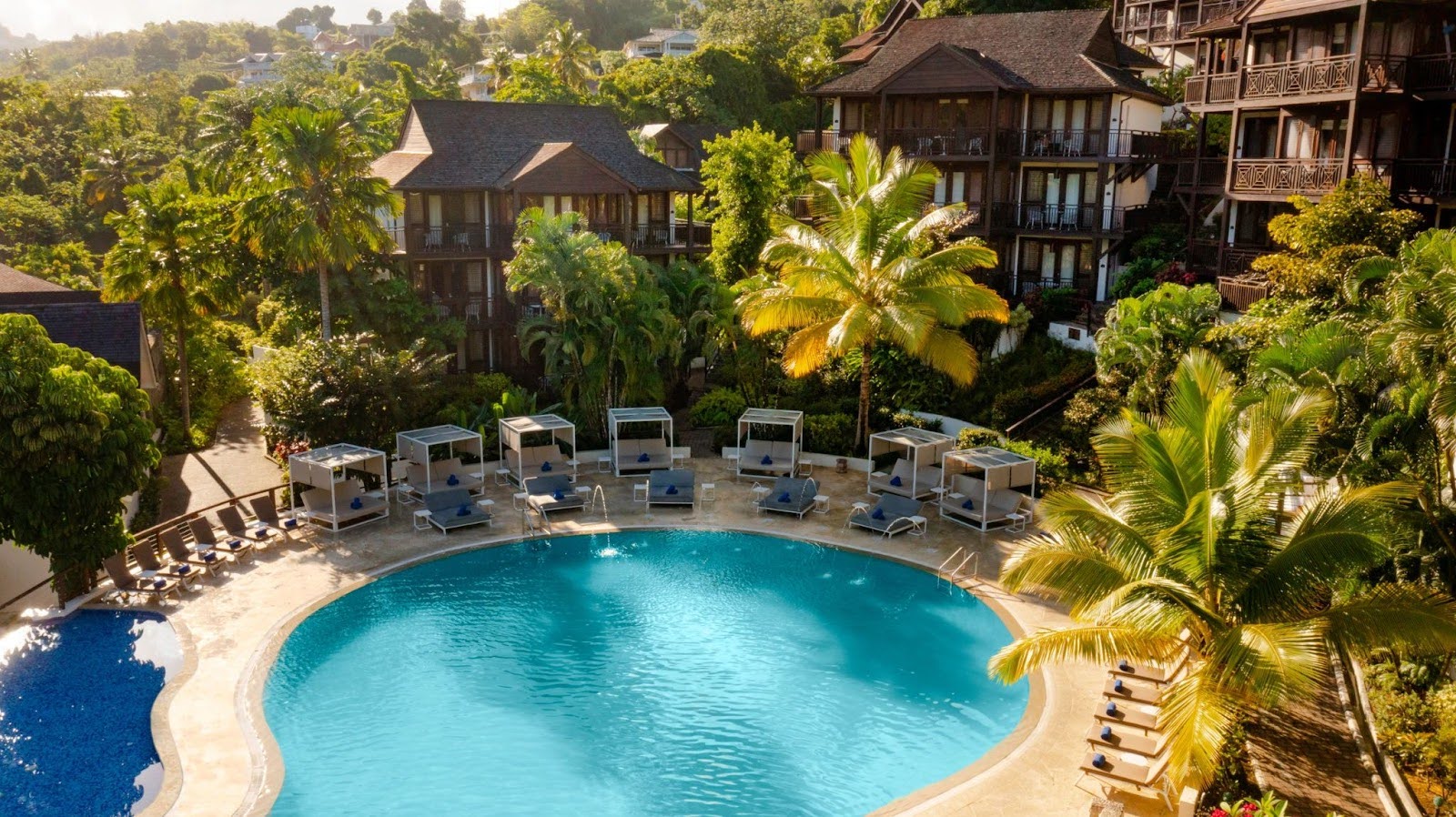 Main pool aerial