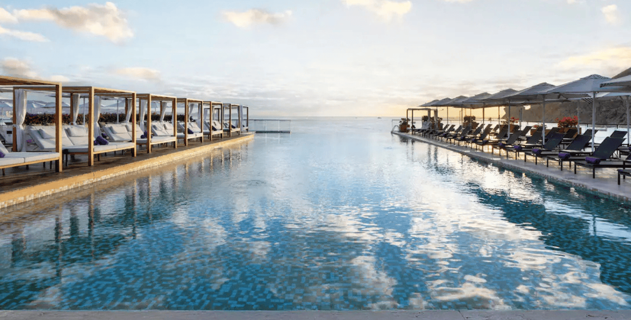 infinity pool with ocean view at luxury beachfront resort breathless cabo san lucas resort & spa