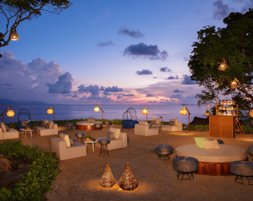 outdoor lounge bar with ocean view at sunset dreams bahia mita surf & spa resort