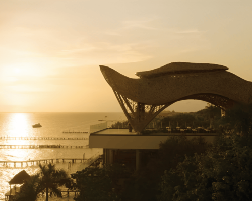 the temple at sunset impression isla mujeres by secrets