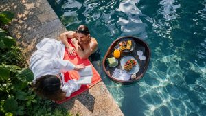Dreams Sapphire luxury poolside breakfast retreat